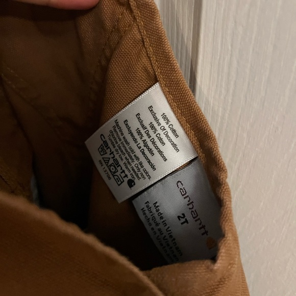 Carhartt Kids Overalls in Chestnut Brown - Picture 2 of 3